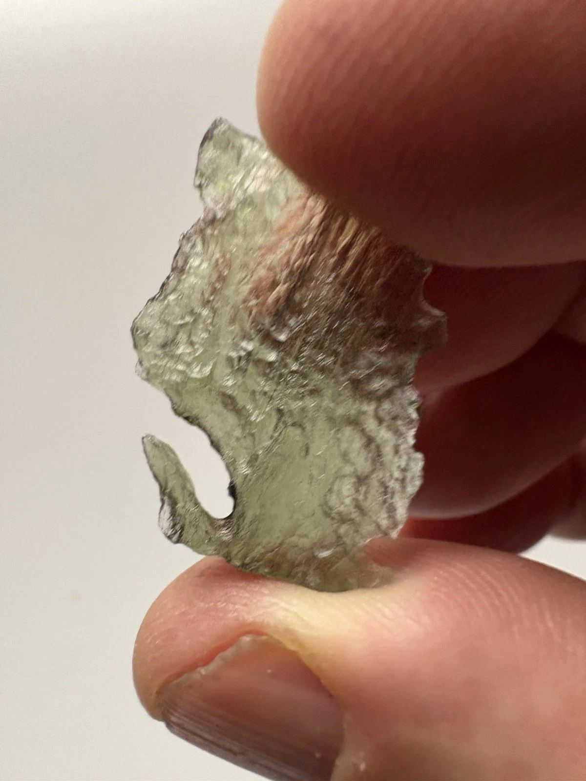 Natural Moldavite Crystal Front
