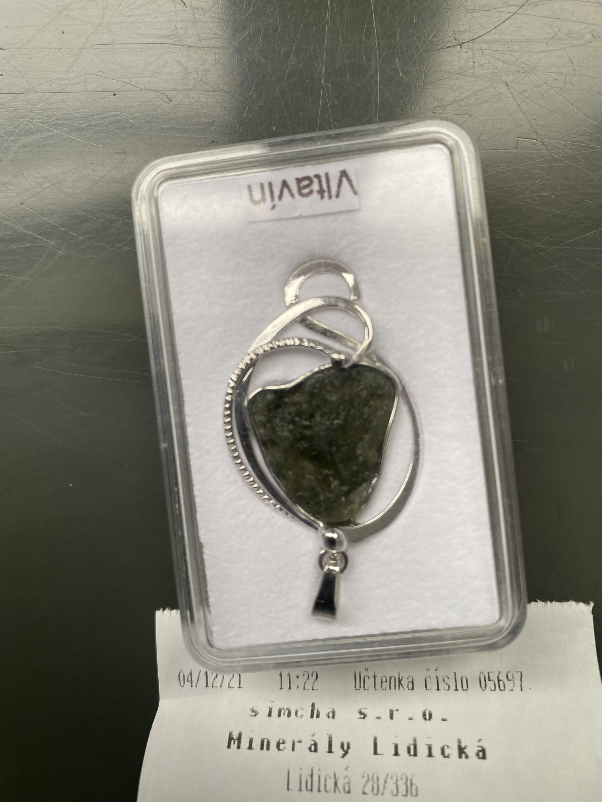 My First Moldavite Pendant